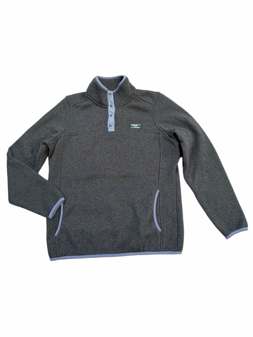 LL Bean Women’s Size Medium Regular Fit Olive Fleece Pullover Sweater Sweatshirt